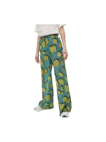 Puma spodnie szerokie high waist zielony