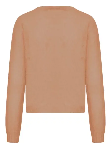 Pulover Max Mara cu decolteu rotund maro
