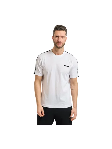 T-shirt w kroju regular fit z naszywką z logo Ea7 Emporio Armani biała