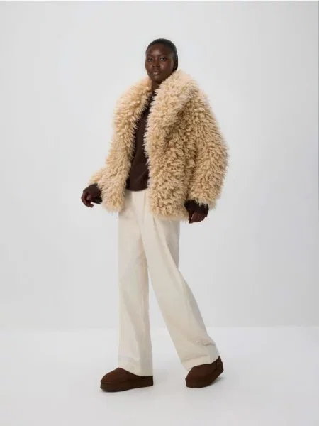 Замшевые сапоги Reserved коричневые