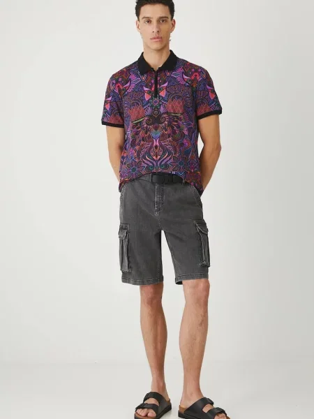 Тениска с яка Medicine с десен