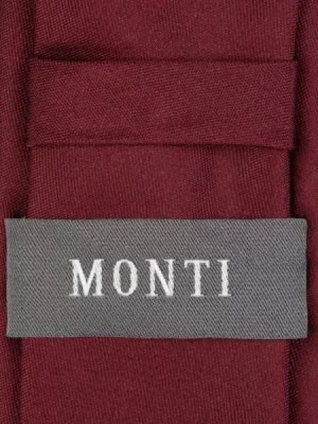 Krawat z czystego jedwabiu 5 cm Monti bordowy