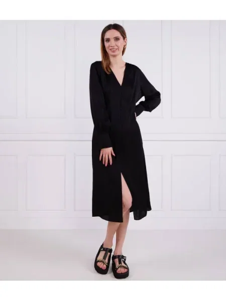 Karl Lagerfeld Rochie logo jacquard negru