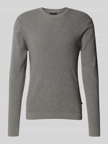 Sweter z dzianiny z okrągłym dekoltem model ‘lagoon’ Matinique