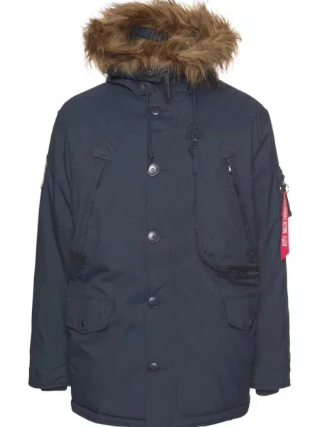 ALPHA INDUSTRIES Zimska jakna Polar nočno / mešane barve modra