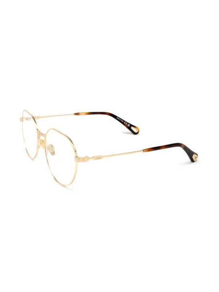 Ochelari de soare Chloé Eyewear cu imprimeu geometric auriu