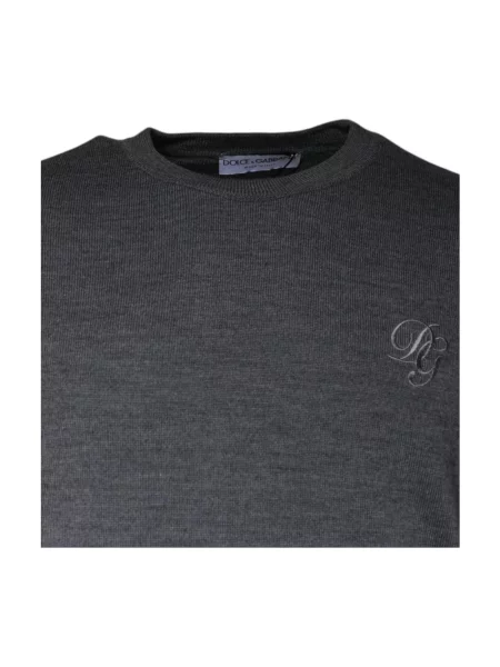 Sweter Dolce And Gabbana wełniany szary