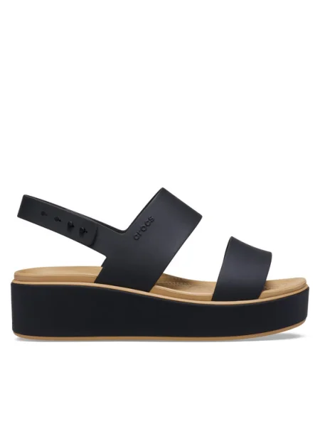 Crocs Sandale Brooklyn Matte Wrap Low Wedge negru