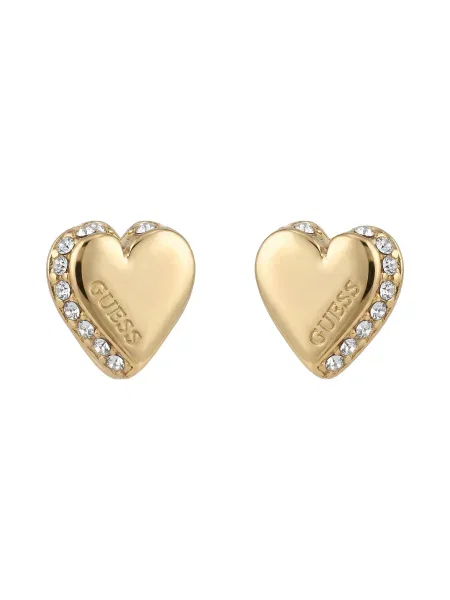 GUESS Uhani zlato-rumena / transparentna zlata