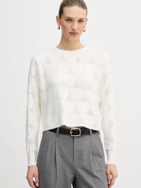 OUI pulover din amestec de mătase light bej