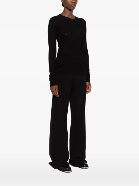 Πλεκτή μακρύς μπλούζα Rick Owens μαύρο