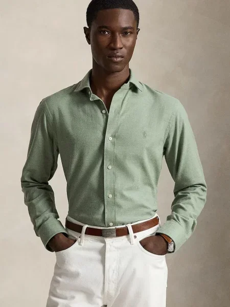 Polo Ralph Lauren koszula z bawełną zielona