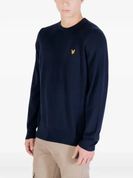 Πουλόβερ Lyle And Scott με αυτόγραφο μπλε