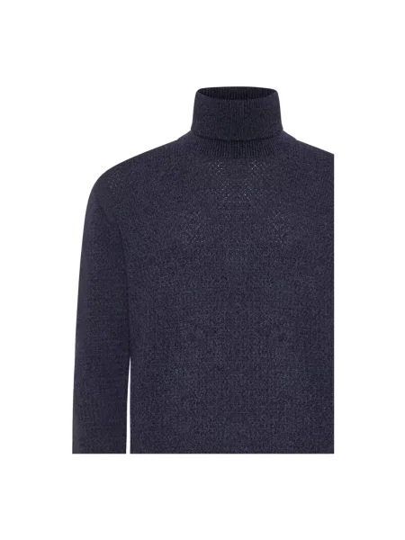 Sweter z golfem D4.0 niebieski