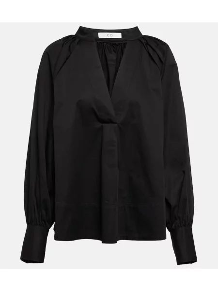 Bluza Co z V-izrezom črna