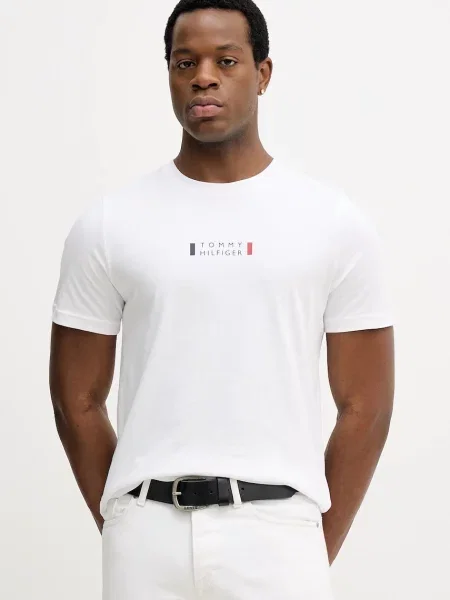 Majica Tommy Hilfiger s tiskom bijela