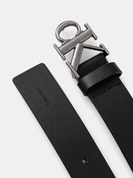 Calvin Klein pas usnjen črna