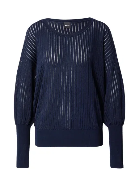 BOSS Megztinis Fallonia tamsiai mėlyna