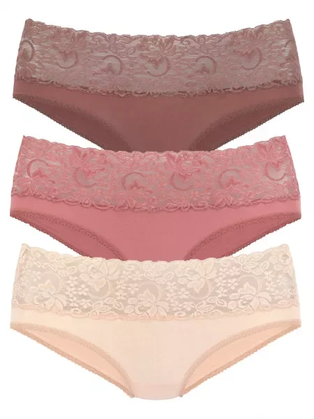 VIVANCE Spodnje hlačke jagoda / puder / burgund