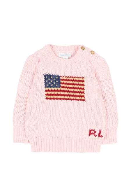 Sweter dziecięcy Polo Ralph Lauren różowy