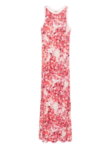 Rochie midi Faliero Sarti cu model floral cu imagine până la genunchi roz