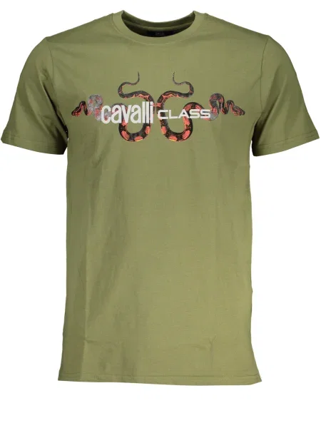 Tricou Cavalli Class scurt verde