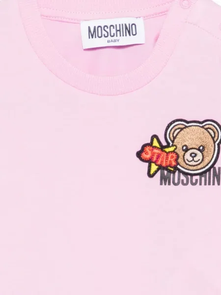 Koszulka dziecięca Moschino różowa