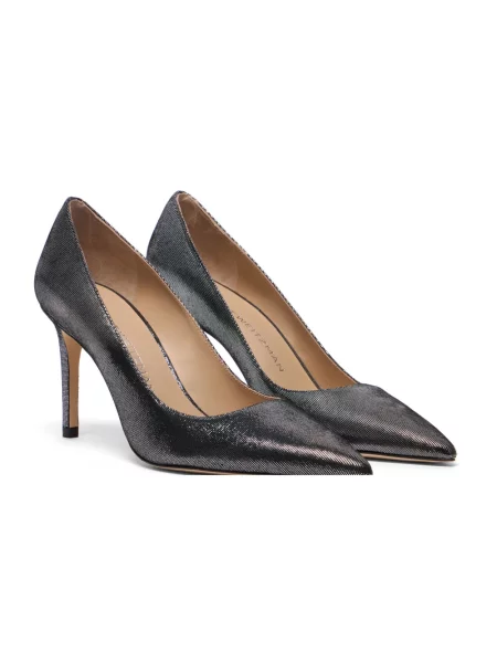Czółenka Stuart Weitzman skórzana szara