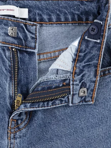 Levi's дънки wide leg за деца BAGGY JEANS синьо