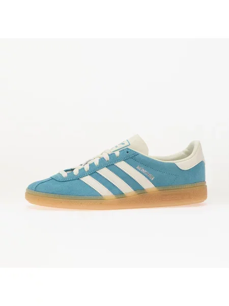 Велурени маратонки adidas Originals Muenchen тюркоазено бяло