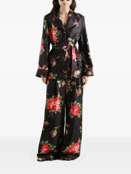 Gėlėtas raštuotas palaidinė Dolce & Gabbana juoda