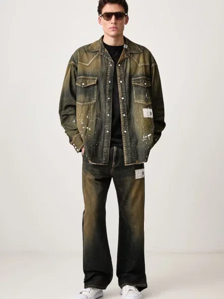 Maison MIHARA YASUHIRO cămașă din denim pentru bărbați