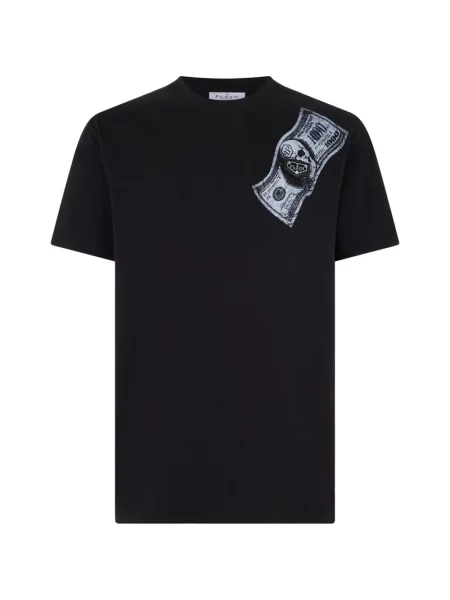 Tricou Philipp Plein din jerseu negru