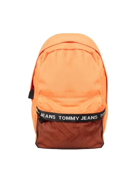 Plecak Tommy Jeans z nadrukiem pomarańczowy