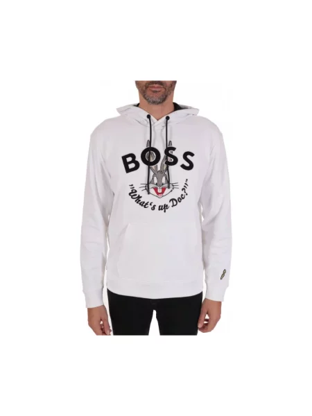 Bluza z kapturem Hugo z kapturem biała