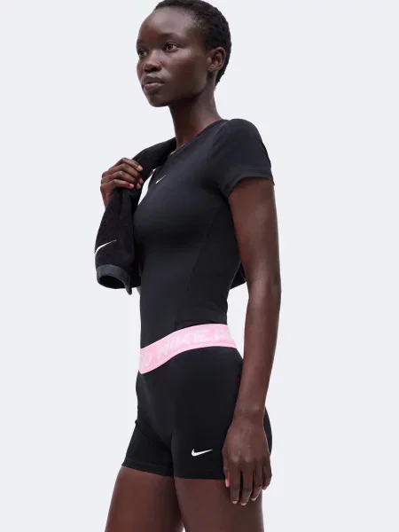 NIKE Športové nohavice NP ružová / čierna biela