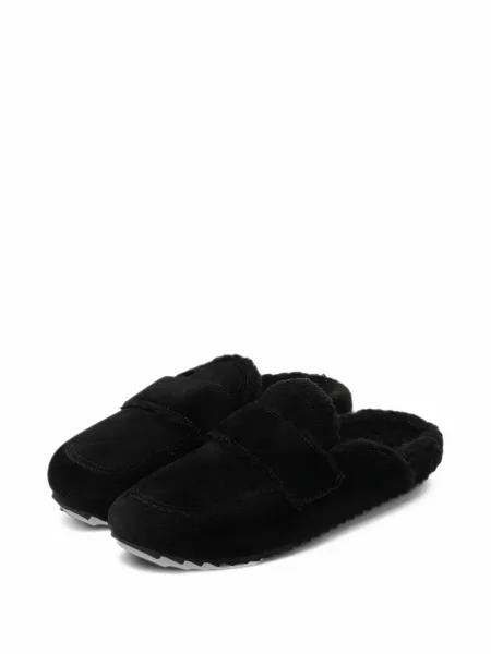 Papuci tip mules James Perse din piele de căprioară negru