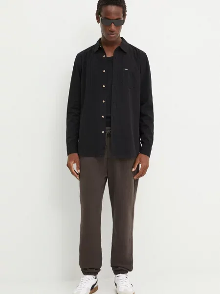 Сорочка Guess Jeans slim класичний комір чорний