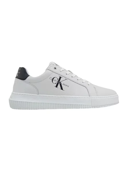Trampki Calvin Klein Jeans z nadrukiem casual sznurowane białe