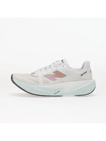 Sneakers New Balance FuelCell Rebel v5 White/ Pink Heat/ Glint Blue EUR 44 alb