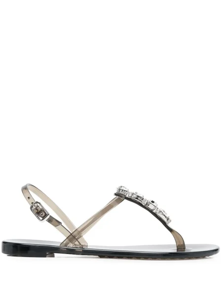 Sandale Casadei de cristal negru