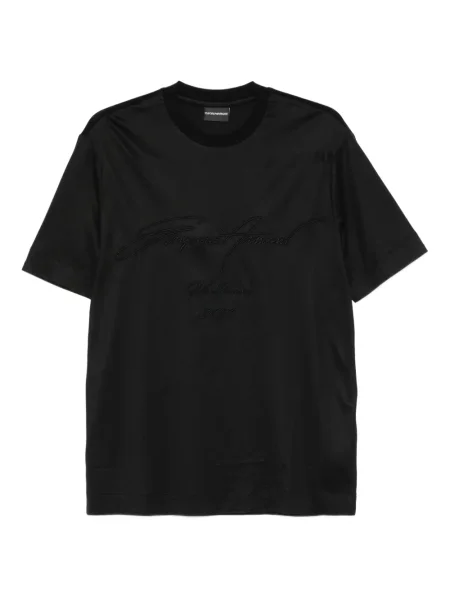 Tricou Emporio Armani cu broderie negru