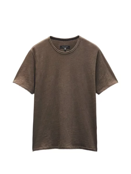 Класическа тениска Rag & Bone кафяво