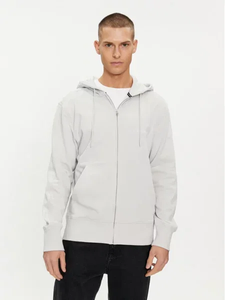 Bluza z kapturem Calvin Klein z kapturem casual szara