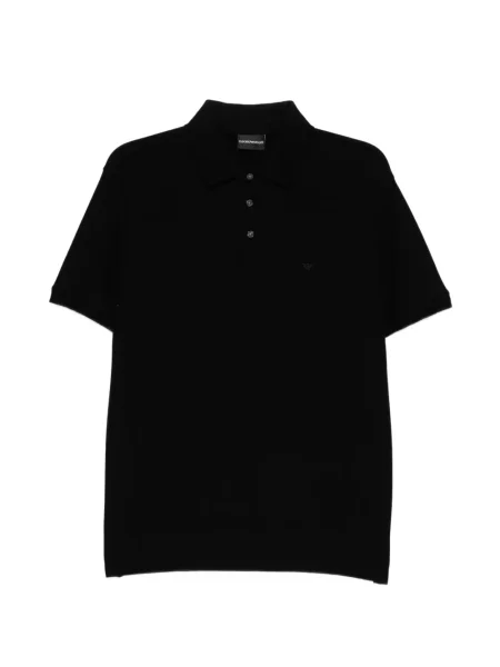 Polo Emporio Armani cu broderie negru