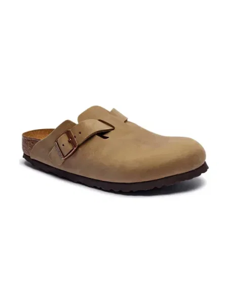 Birkenstock De piele mules încălțăminte Boston maro