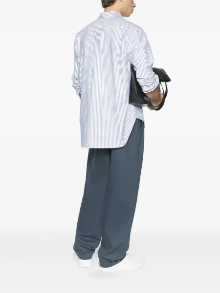 Pruhovaná dlouhá košile Maison Kitsuné modrá