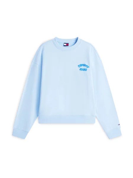 Palton Tommy Jeans cu autograf albastru