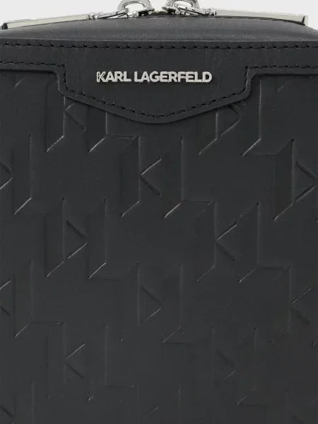 Кожаная сумка Karl Lagerfeld черная