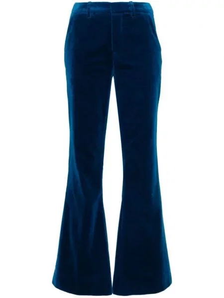 Pantaloni Zadig&voltaire de catifea evazate albastru